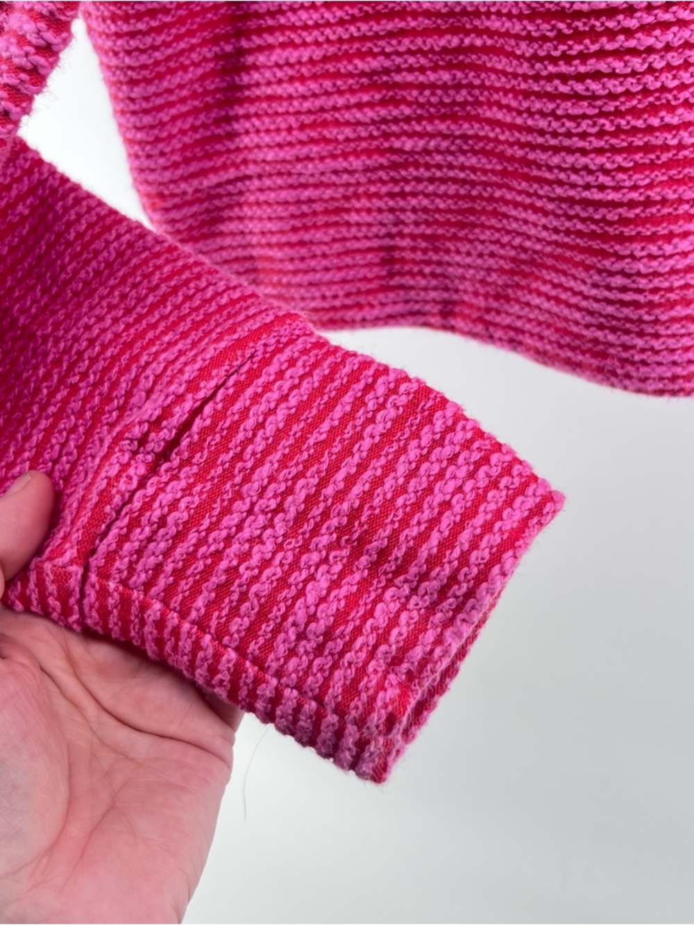 Sweaty Betty Textured Half Zip Pullover Hot Pink Cotton Blend Sweatshirt Size S - Picture 9 of 13